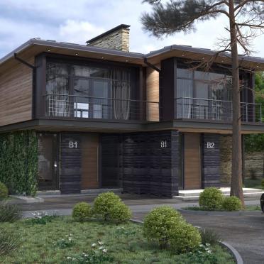 фото проекта Дизайн фасада загородного дома