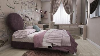 Интерьер спальни c рабочим местом  смотреть на Basicdecor