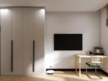 Интерьер гостиной c подсветкой  смотреть на Basicdecor
