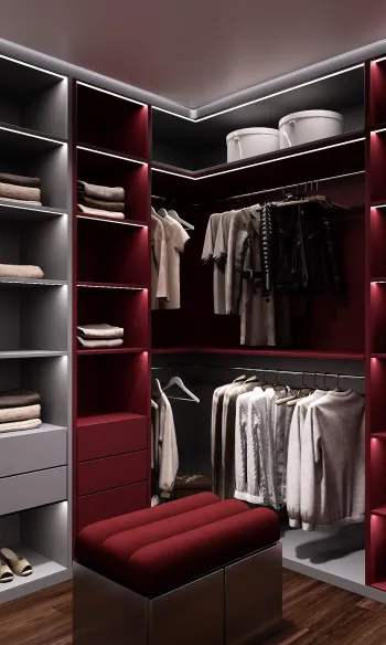 Интерьер гардеробной  смотреть на Basicdecor