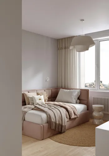 Интерьер детской cветильниками над кроватью  смотреть на Basicdecor