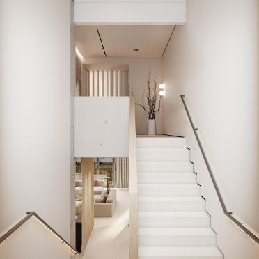 Интерьер с лестницей  смотреть на Basicdecor