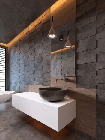 Интерьер ванной  смотреть на Basicdecor