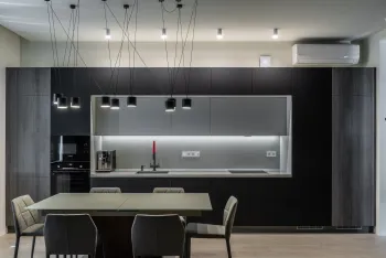 Интерьер кухни c подсветкой  смотреть на Basicdecor