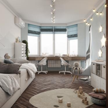 Интерьер детской c игровой зоной  смотреть на Basicdecor