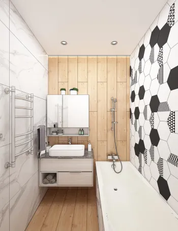 Интерьер ванной в современном стиле смотреть на Basicdecor