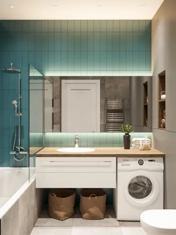 Интерьер ванной в современном стиле смотреть на Basicdecor