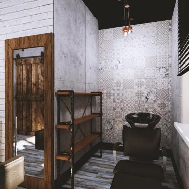 Интерьер ванной с душевой из плитки  смотреть на Basicdecor