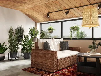 Интерьер с лаунжем зона в стиле лофт смотреть на Basicdecor