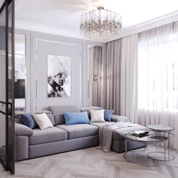 Интерьер гостиной с аркой  смотреть на Basicdecor