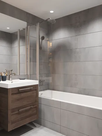 Интерьер ванной в современном стиле смотреть на Basicdecor