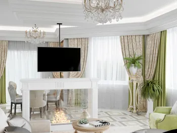 Интерьер гостиной в классическом стиле смотреть на Basicdecor