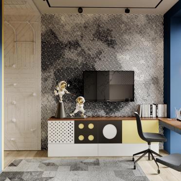 Интерьер детской c рабочим местом  смотреть на Basicdecor