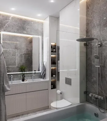 Интерьер ванной  смотреть на Basicdecor