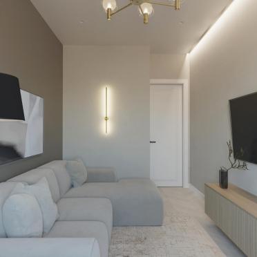 Интерьер гостиной c подсветкой  смотреть на Basicdecor