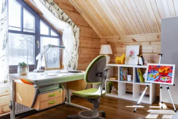 Интерьер детской c рабочим местом  смотреть на Basicdecor