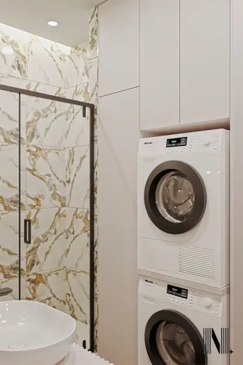 Интерьер ванной с постирочной  смотреть на Basicdecor