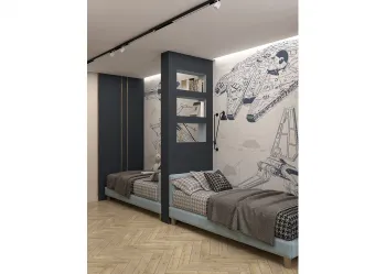 Интерьер детской с две кровати  смотреть на Basicdecor