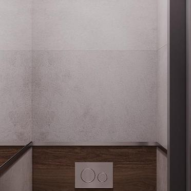 Интерьер ванной с нишей из плитки и проходной  смотреть на Basicdecor
