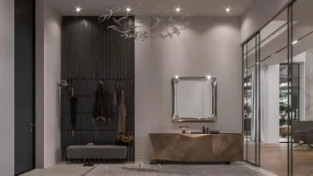 Интерьер ванной c подсветкой  смотреть на Basicdecor