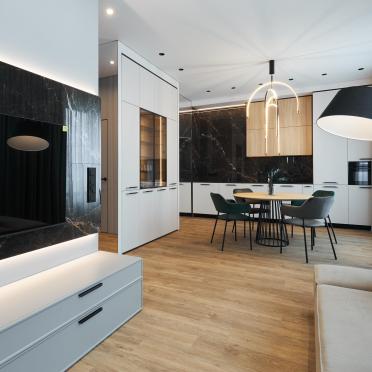 Интерьер кухни c подсветкой  смотреть на Basicdecor