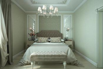 Интерьер спальни cветильниками над кроватью  смотреть на Basicdecor