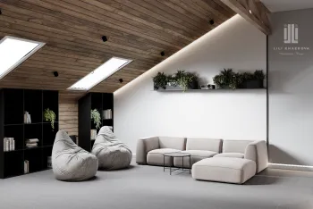 Интерьер гостиной c подсветкой в современном стиле смотреть на Basicdecor