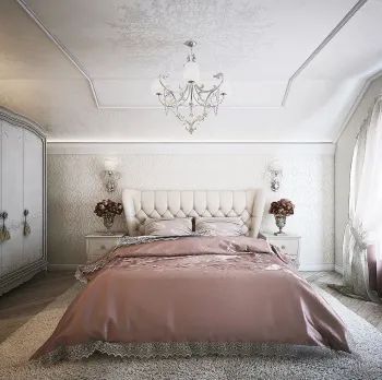 Интерьер спальни в неоклассике и шебби-шике смотреть на Basicdecor