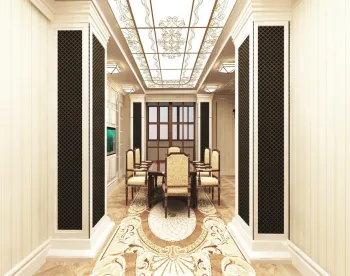 Интерьер с каретной стяжкой в классическом стиле смотреть на Basicdecor