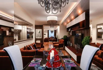 Интерьер c подсветкой в стиле фьюжн смотреть на Basicdecor