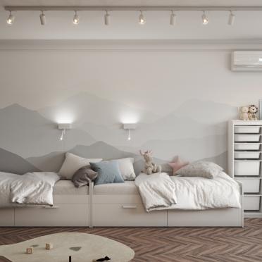 Интерьер детской с две кровати  смотреть на Basicdecor