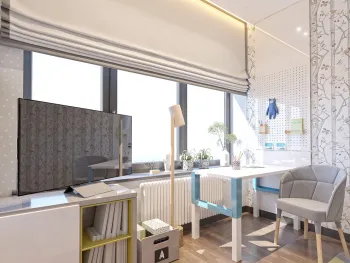 Интерьер с жалюзи в современном стиле смотреть на Basicdecor