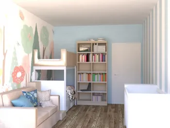 Интерьер детской с две кровати  смотреть на Basicdecor