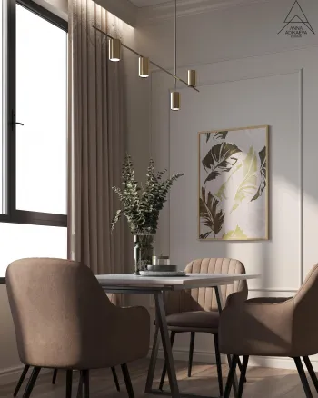 Интерьер кухни с картинами над камином  смотреть на Basicdecor