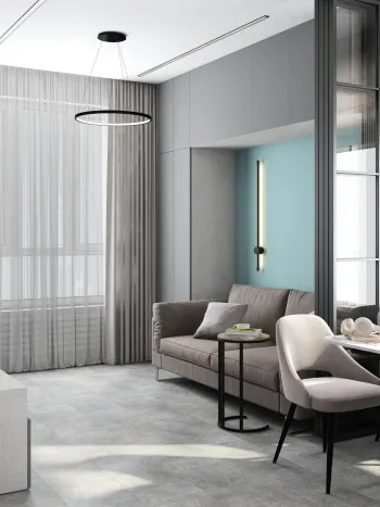 Интерьер гостиной cветильниками над кроватью  смотреть на Basicdecor