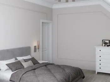 Интерьер спальни cветильниками над кроватью  смотреть на Basicdecor