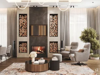 Интерьер гостиной  смотреть на Basicdecor