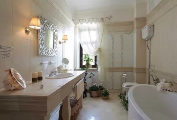 Интерьер ванной в классическом стиле, в стиле кантри и рококо смотреть на Basicdecor