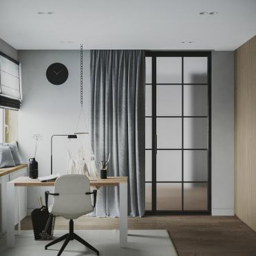 Интерьер с перегородкой раздвижной  смотреть на Basicdecor