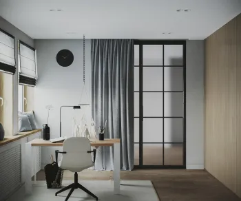 Интерьер с перегородкой раздвижной  смотреть на Basicdecor