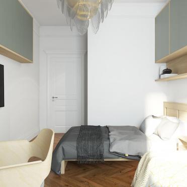 Интерьер спальни cветильниками над кроватью  смотреть на Basicdecor