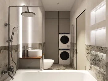 Интерьер ванной  смотреть на Basicdecor