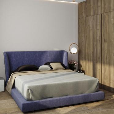 Интерьер спальни cветильниками над кроватью  смотреть на Basicdecor