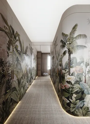Интерьер гардеробной с проходной  смотреть на Basicdecor