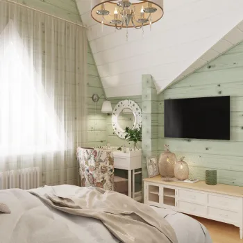 Интерьер детской с в деревянном доме в стиле кантри смотреть на Basicdecor