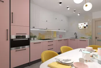 Интерьер кухни с угловой кухней в современном стиле смотреть на Basicdecor