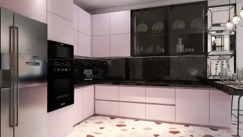 Интерьер кухни с угловой кухней в современном стиле смотреть на Basicdecor