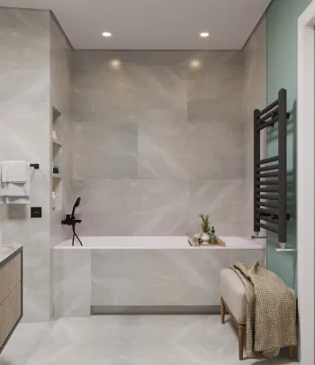 Интерьер ванной в современном стиле смотреть на Basicdecor