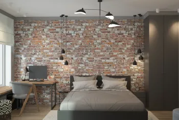 Интерьер спальни в стиле лофт смотреть на Basicdecor