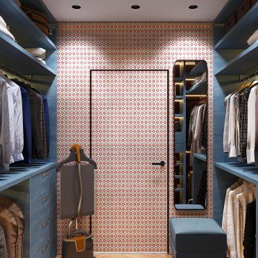 Интерьер гардеробной с проходной  смотреть на Basicdecor